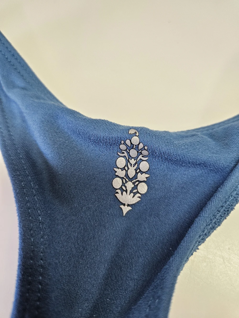 Free People Blue Strappy Racerback Sports Bra